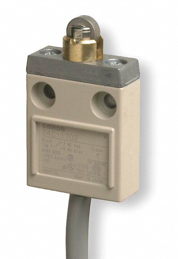 ROLLER PLUNGER LIMIT SWITCH, ROLLER PLUNGER, METALLIC, MOMENTARY, D4C