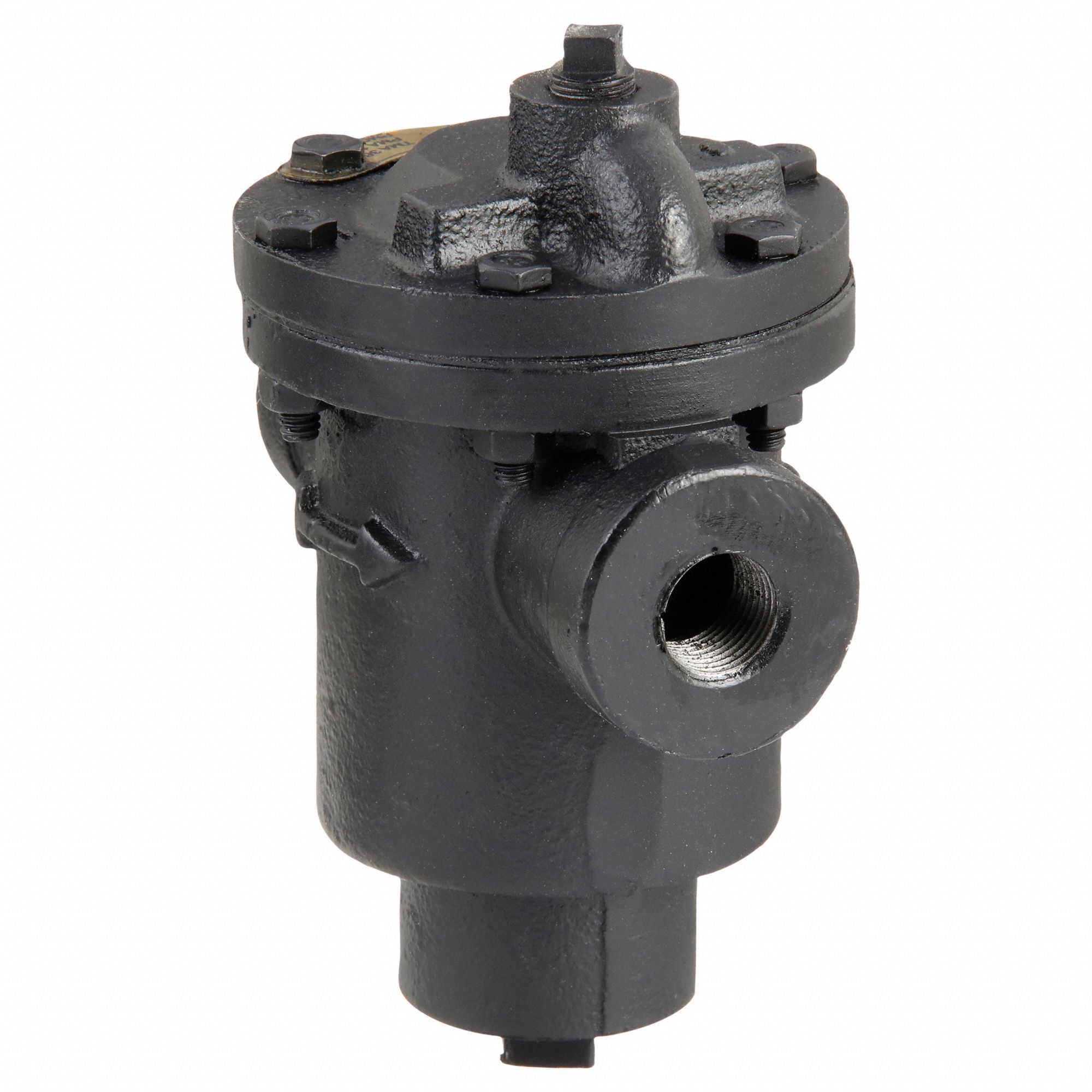 Steam Trap: Cast Iron, 3/4 in FNPT, 570 lb/hr, 150 psi Max., 450°F Max., Strainer Included