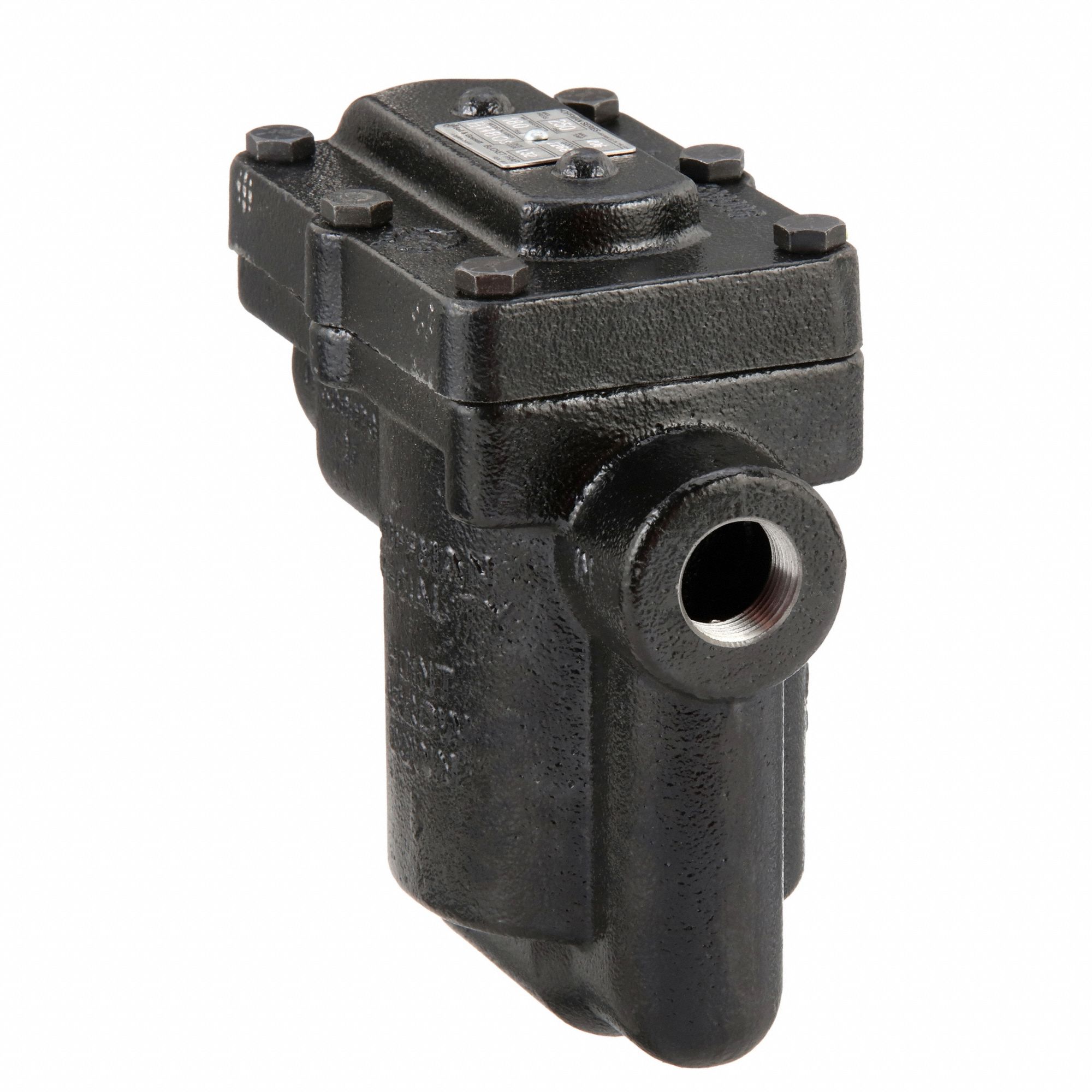 Steam Trap: Cast Iron, 3/4 in FNPT, 930 lb/hr, 180 psi Max., 450°F Max., Strainer Included
