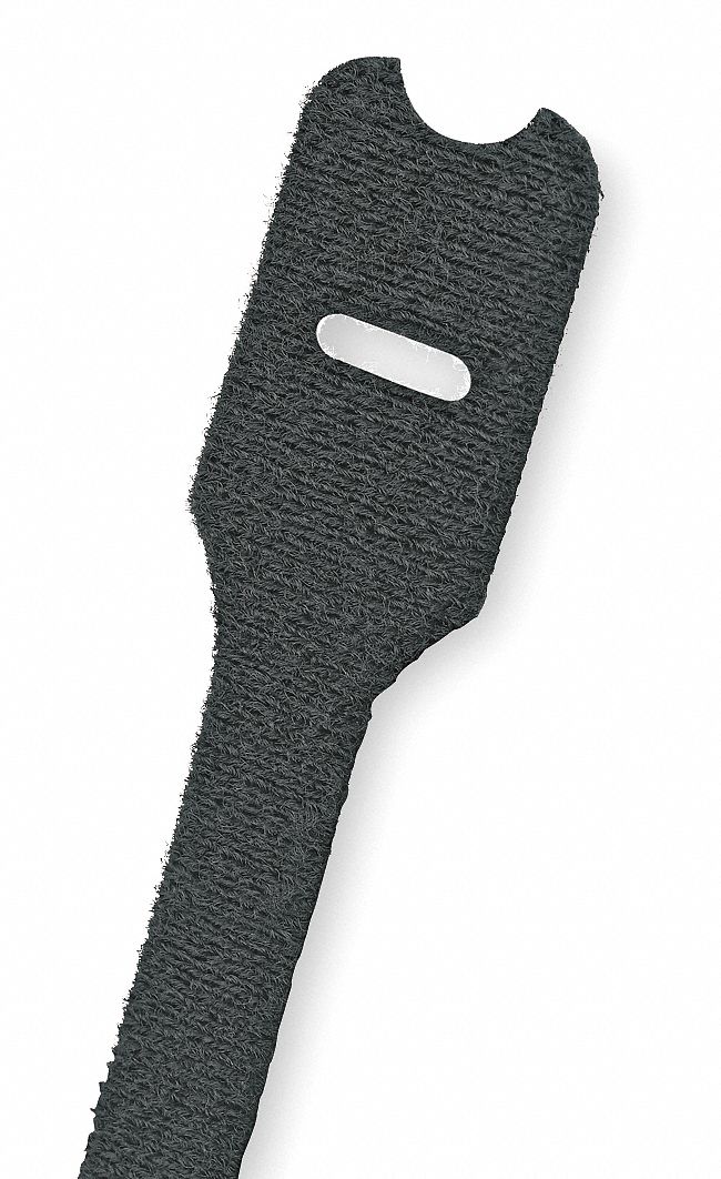 PANDUIT HookandLoop Cable Tie, Individual, Wrap with Slot, Tensile