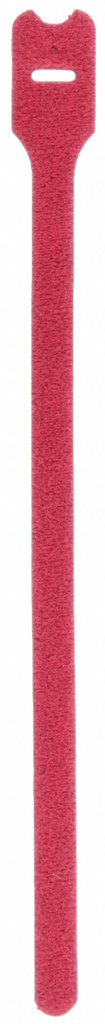 Hook-and-Loop Cable Tie: 12 in Lg, 3.18 in, 0.5 in Wd, Nylon, Maroon, 10 PK
