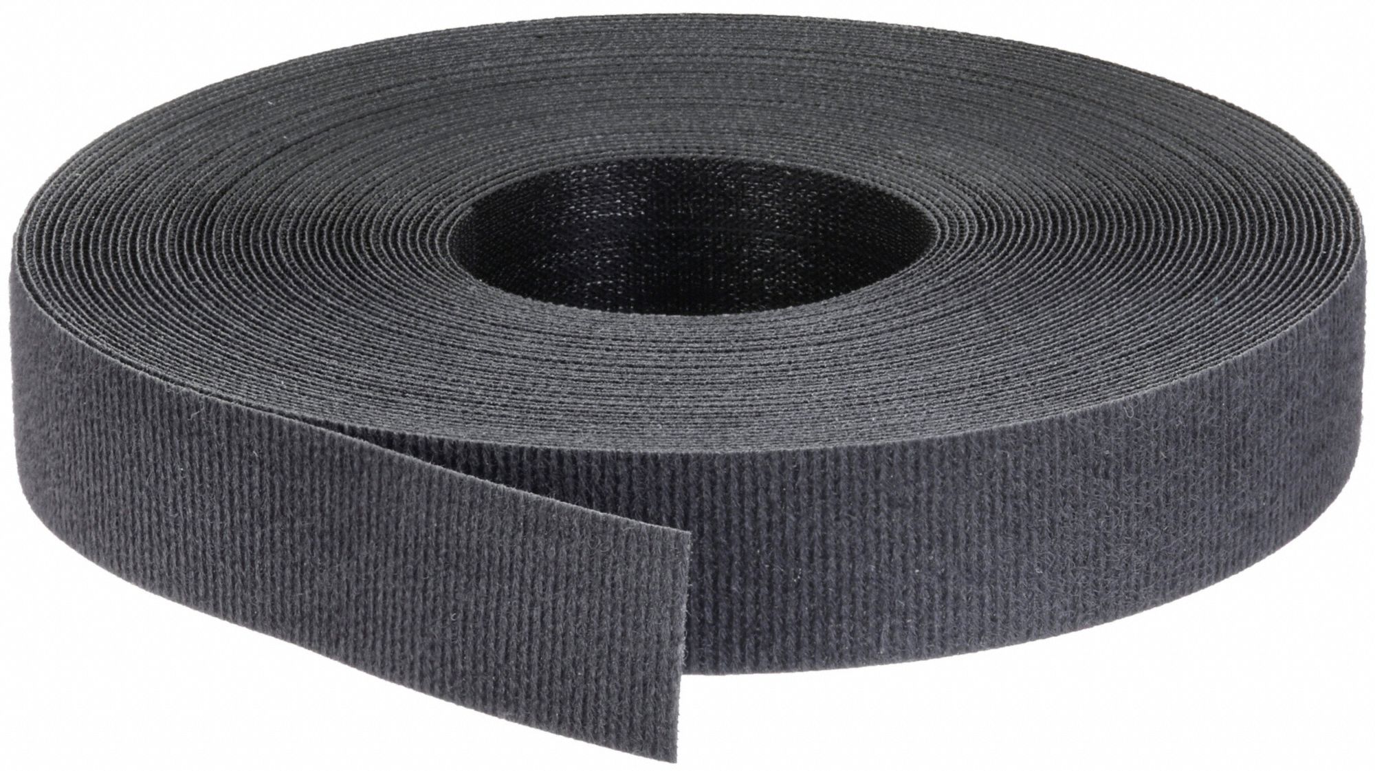 HOOK-AND-LOOP CABLE TIE ROLL, 35 FT L, 0.75 IN W, 40 LB TENSILE STRENGTH, BLACK, 10 PK