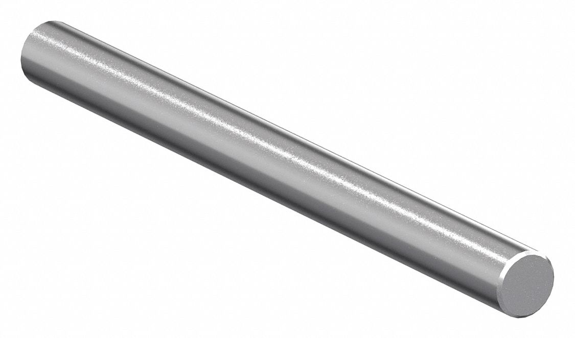 Linear Shaft: Solid Shaft, 1/2 in Dia, 6 in Lg, Carbon Steel, Polished, 60 HRC