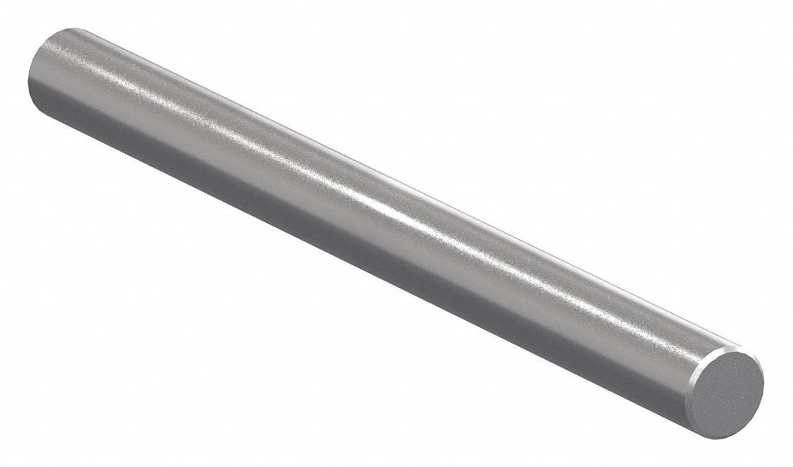 Linear Shaft: Solid Shaft, 1/2 in Dia, 6 in Lg, Stainless Steel, Polished, 50 HRC
