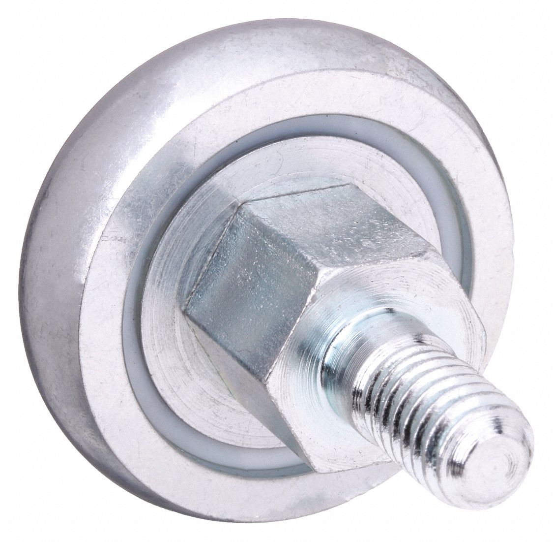 Cam Follower: 1 3/8 in Dia, Std, Zinc Plated Steel, 1 Row, Dbl Sealed, Plain, Crowned