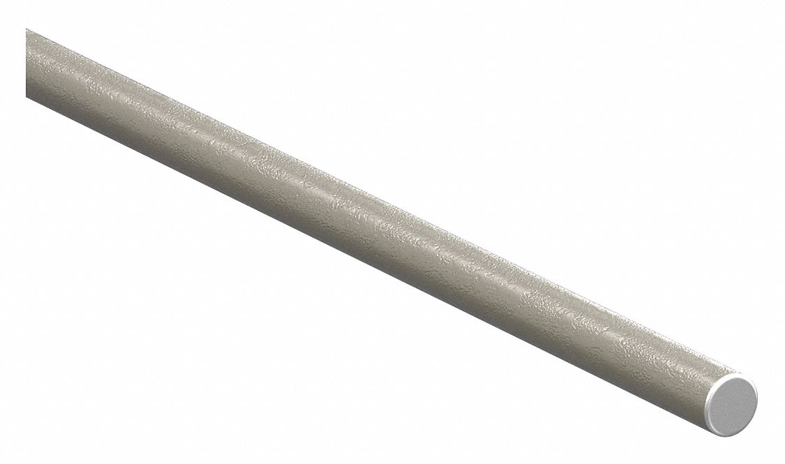 Linear Shaft: Solid Shaft, 1 1/4 in Dia, 12 in Lg, Aluminum Alloy, Ceramic Coated, 70 HRC