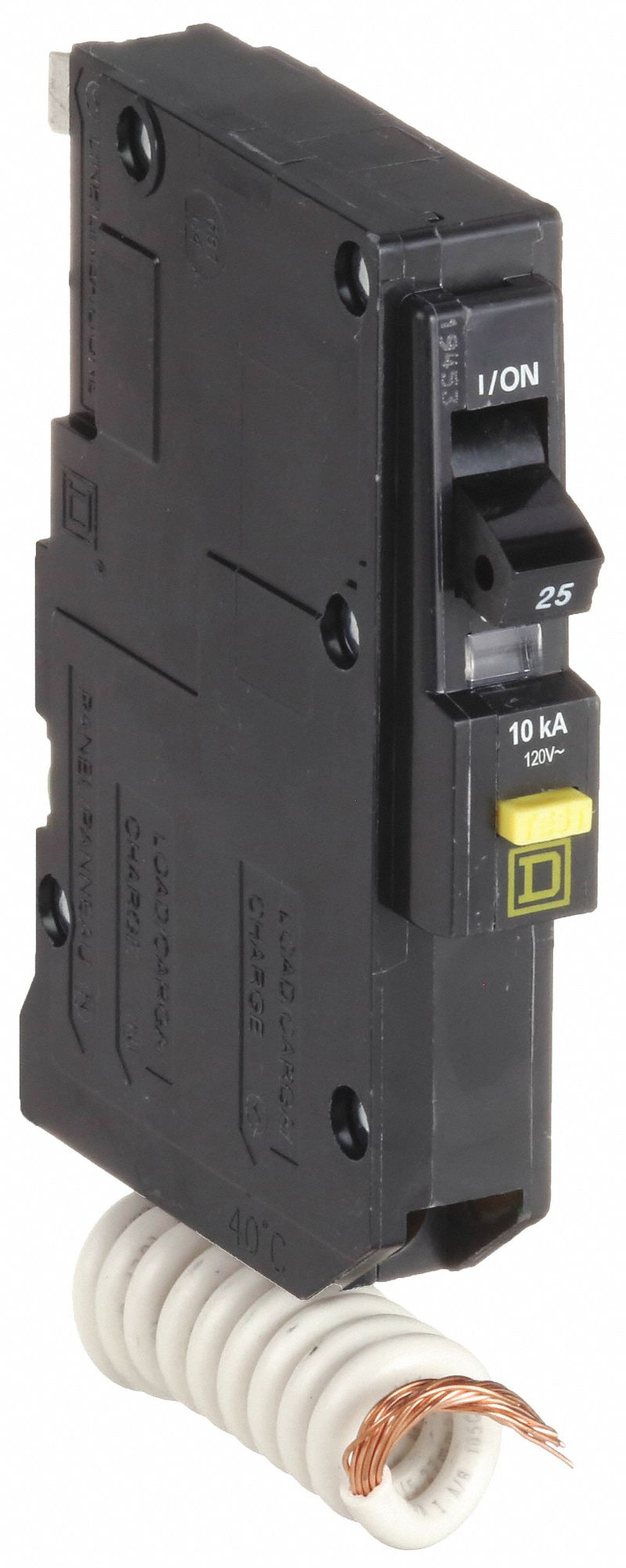 Miniature Circuit Breaker: 25 A, 120V AC, Single Phase, 10kA at 120V AC, 1 Poles