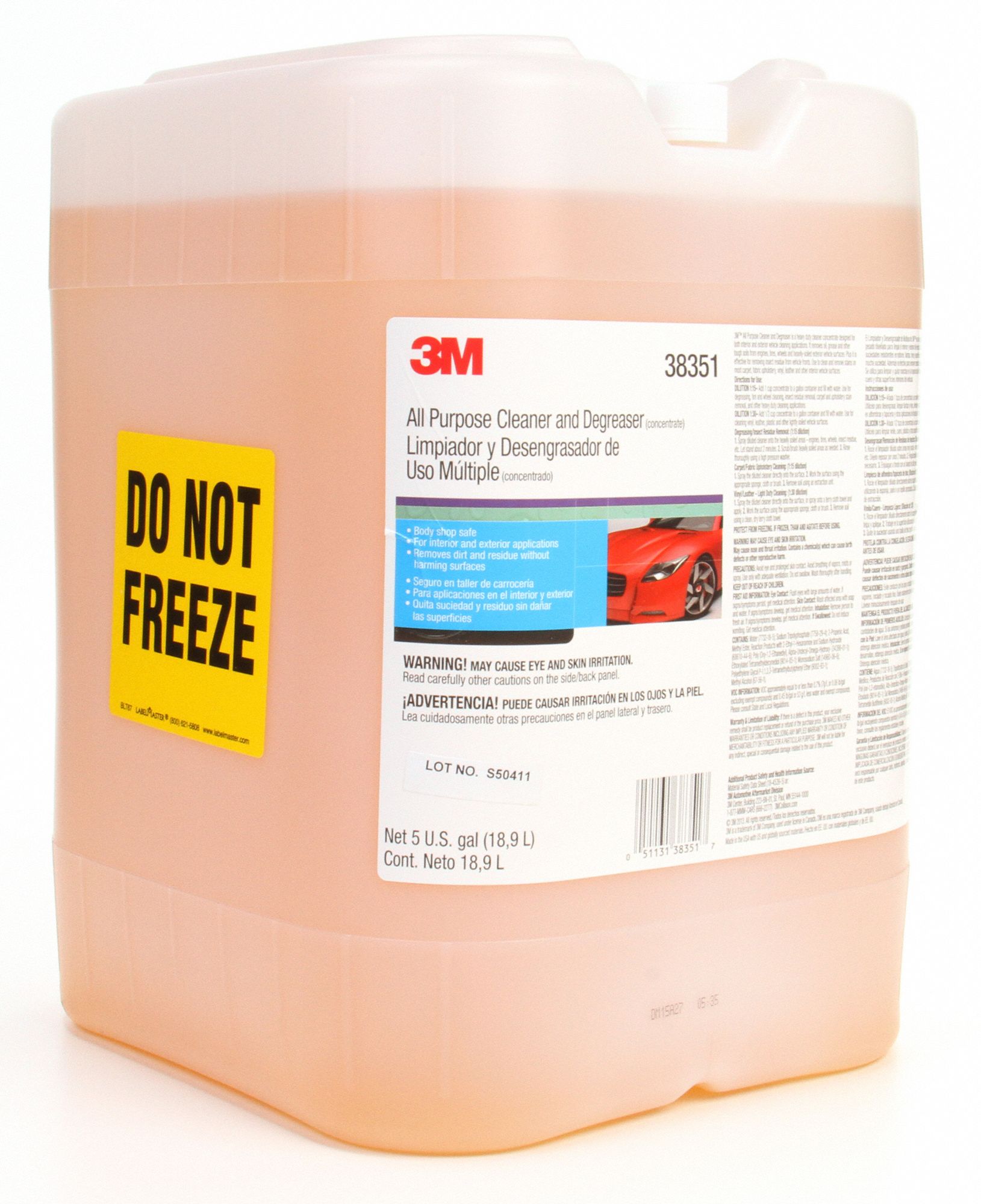 3M General Purpose Cleaner and Degreaser;Bottle;5 gal;Flammable;Non