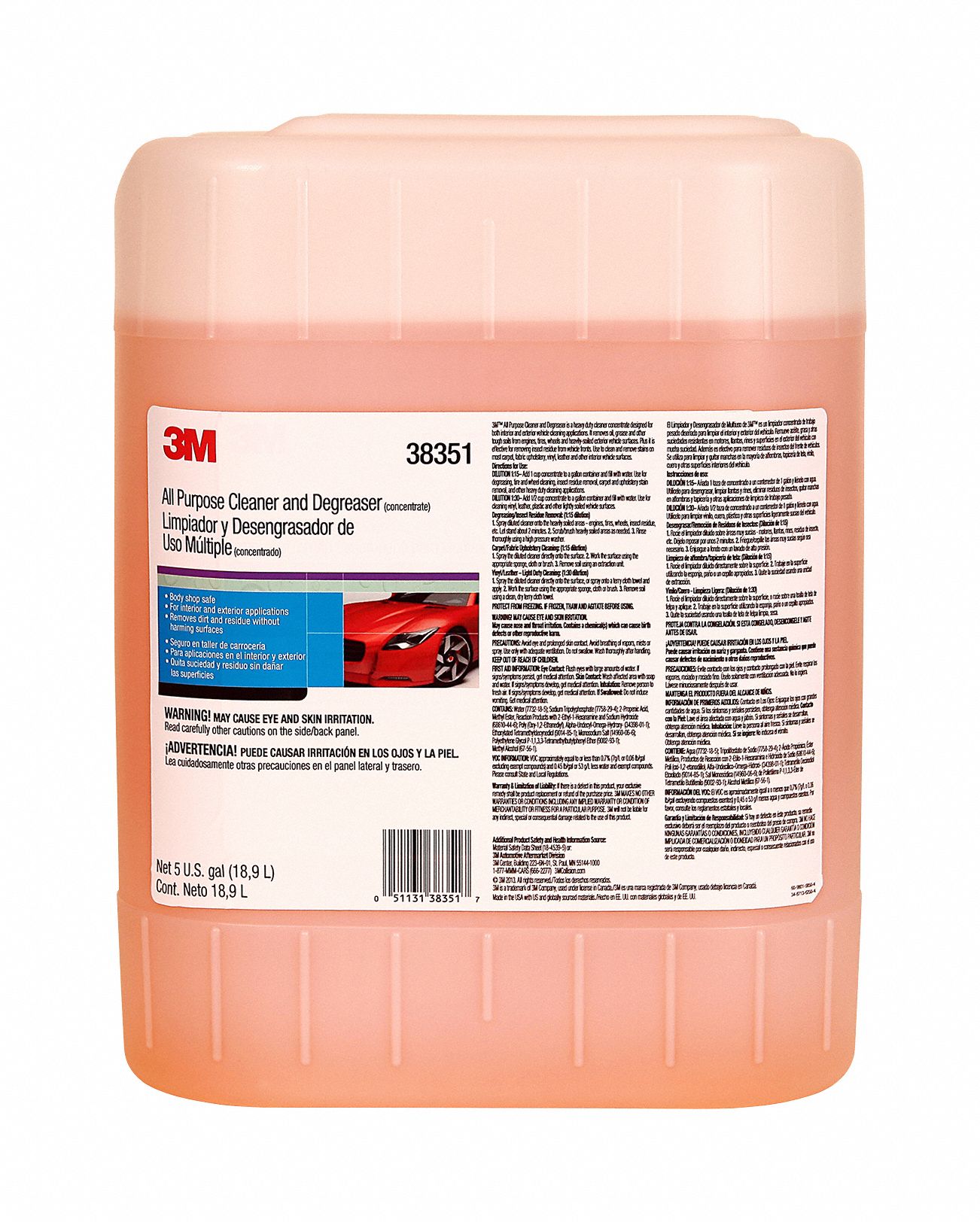 3M All Purpose Cleaner and Degreasers Solvent, 5 gal Cleaner Container