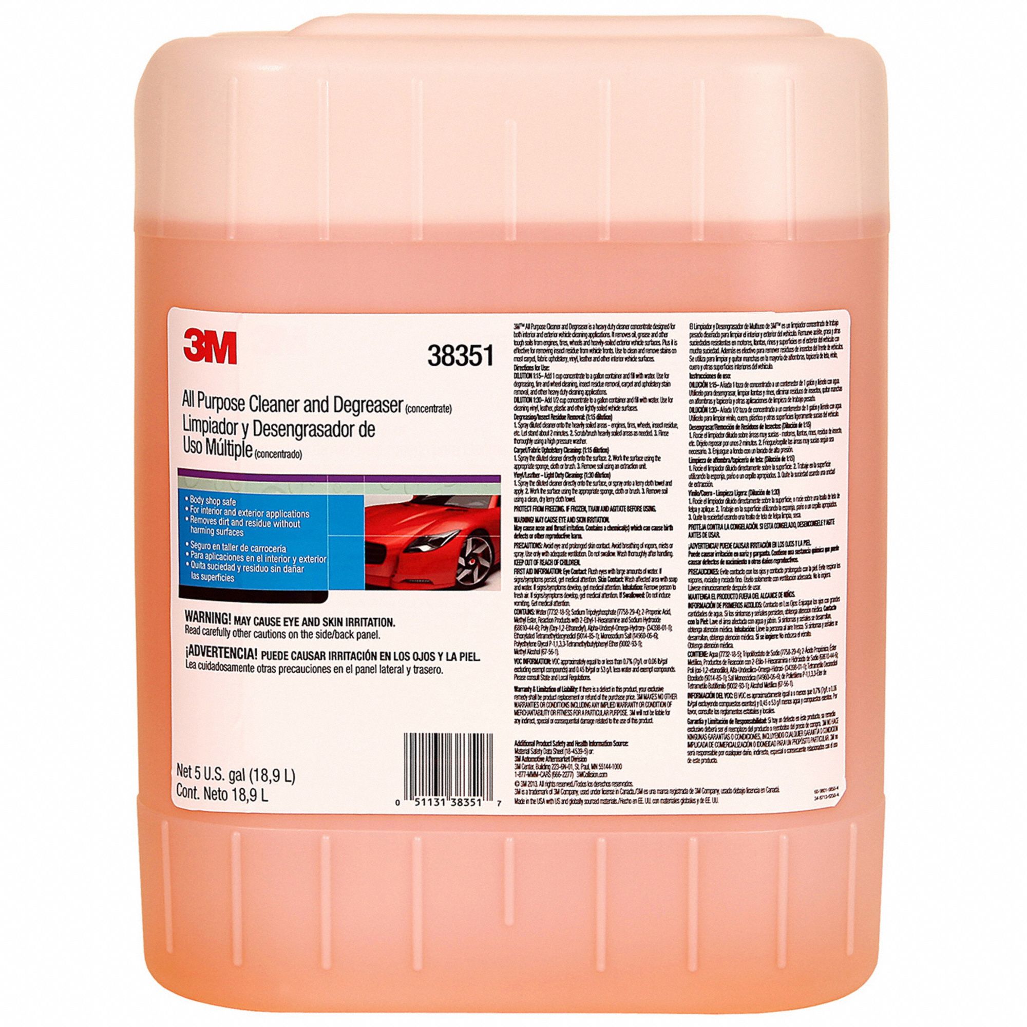 ALL PURPOSE CLEANER AND DEGREASERS, BOTTLE, SOLVENT, 5 GAL CONTAINER SIZE, FLAMMABLE, 5 GAL NET W