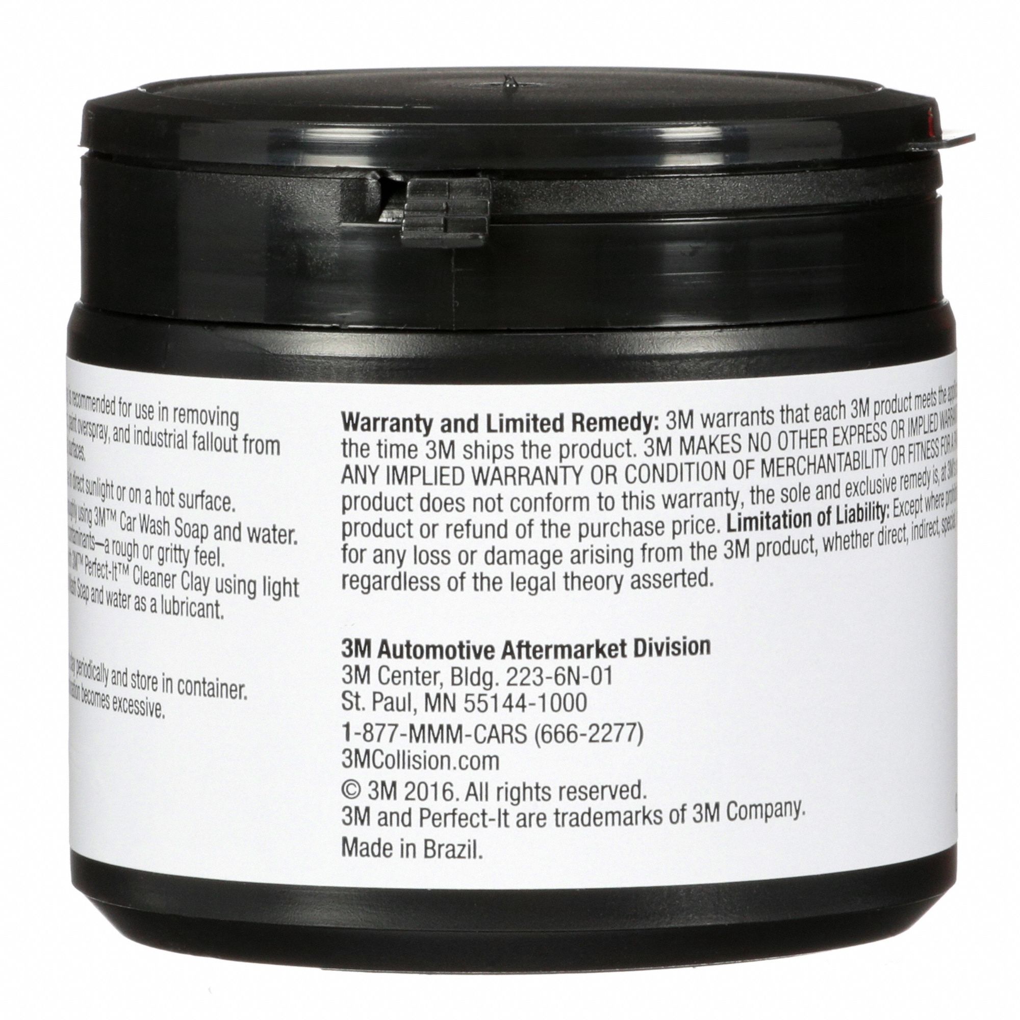 3M Abrasive Cleaner Clay Bar Plastic Jar 2CTN738070 Grainger