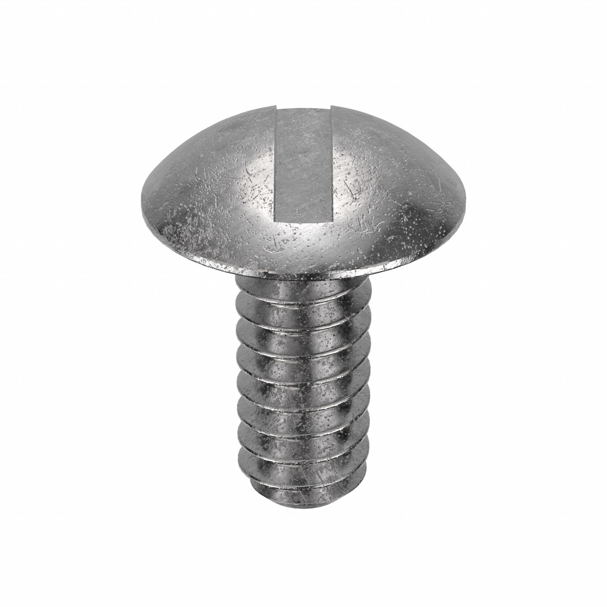 Machine Screw: #6-32 Thread Size, 1/4 in Lg, 18-8, Stainless Steel, Plain, Truss, Slotted, 100 PK