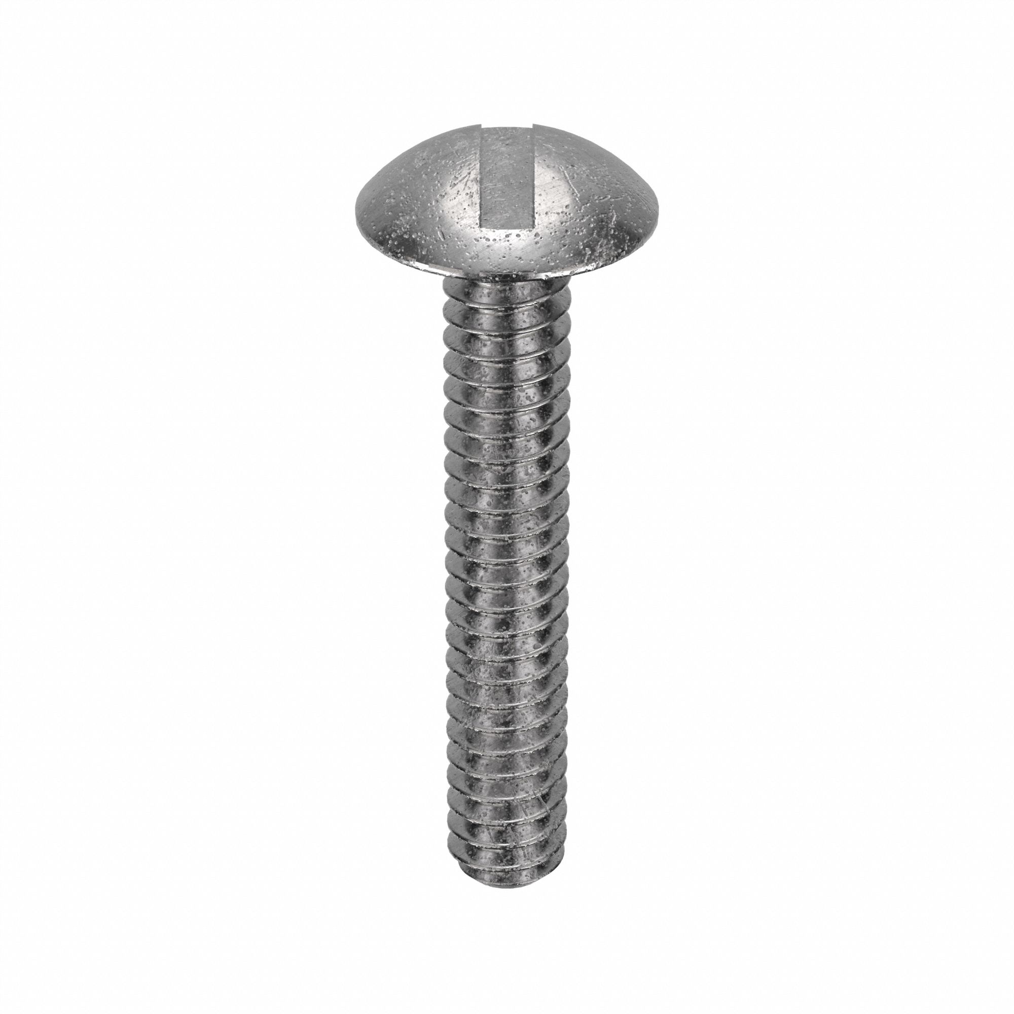 Machine Screw: #6-32 Thread Size, 3/4 in Lg, 18-8, Stainless Steel, Plain, Truss, Slotted, 100 PK