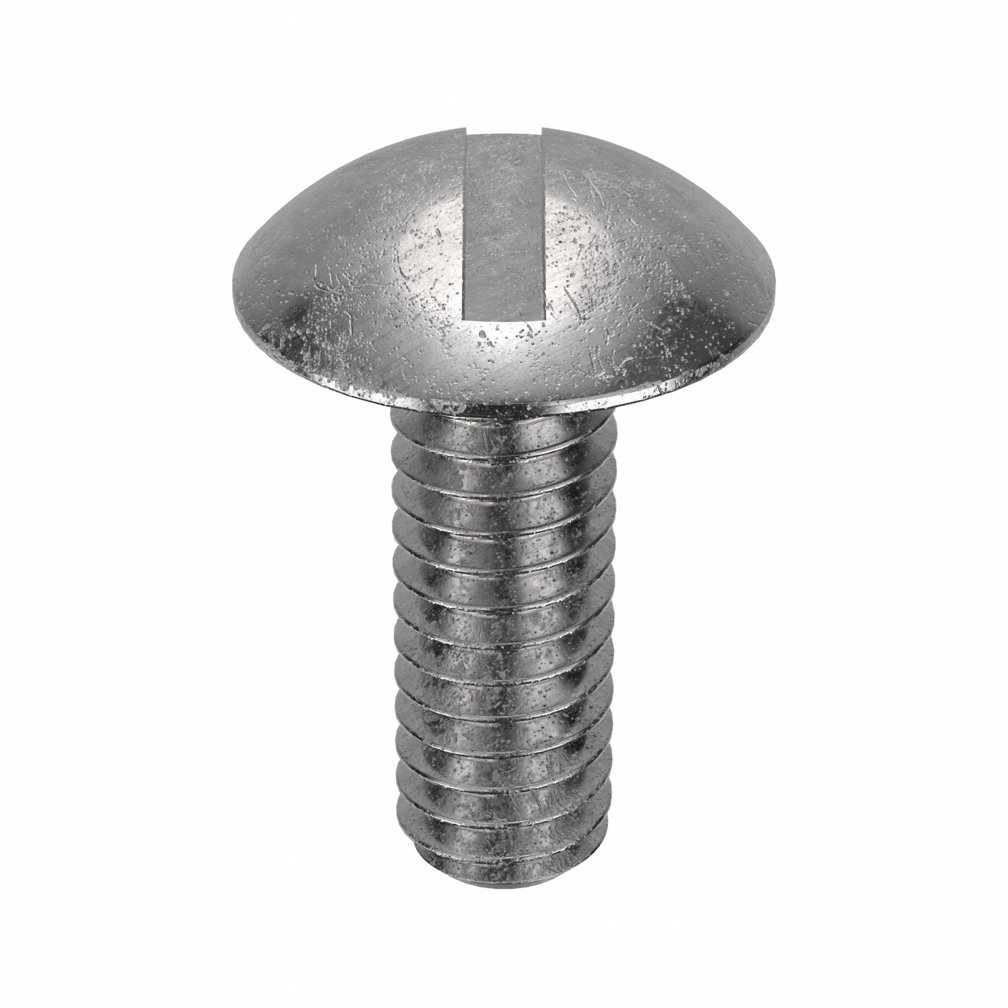 Machine Screw: #8-32 Thread Size, 3/8 in Lg, 18-8, Stainless Steel, Plain, Truss, Slotted, 100 PK