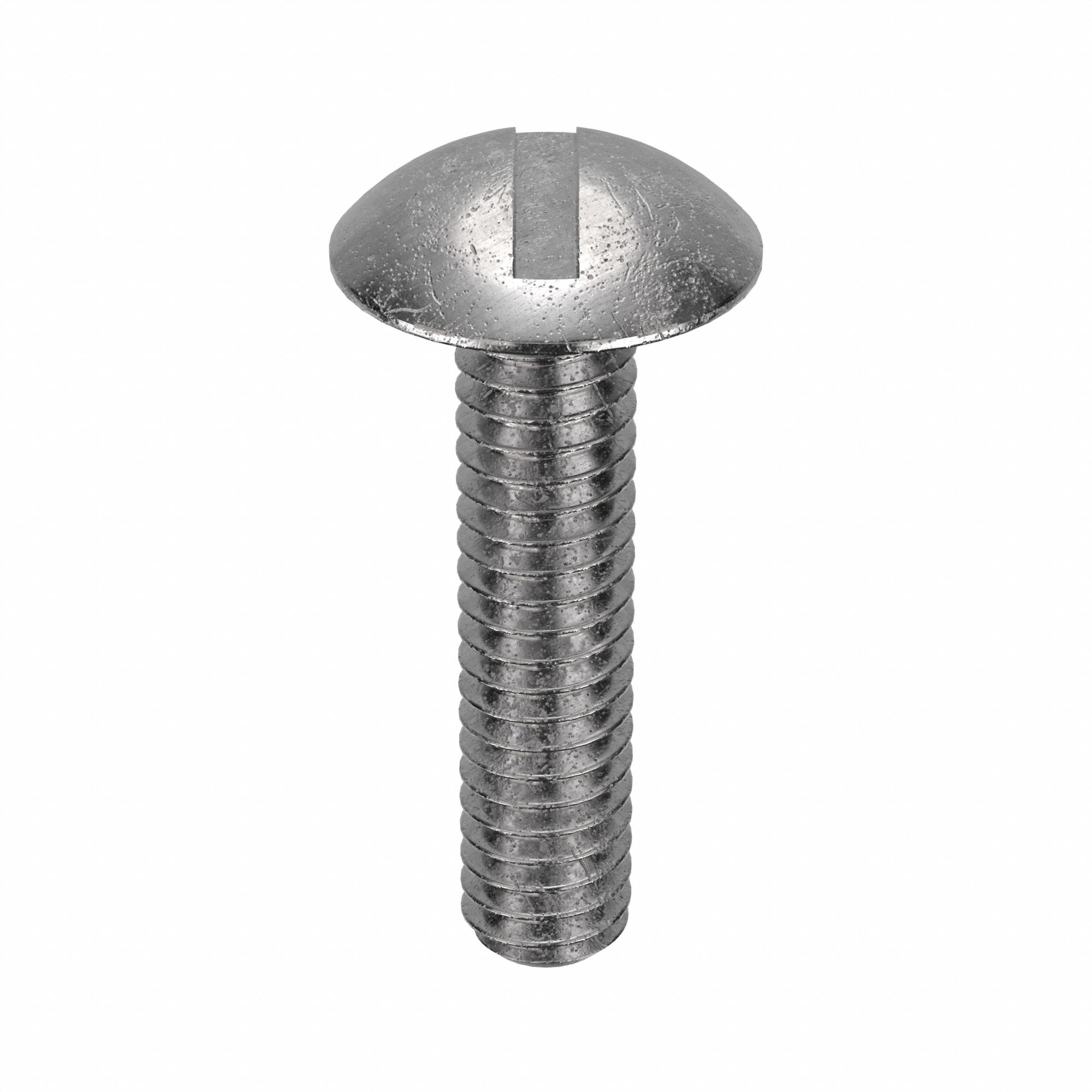 Machine Screw: #8-32 Thread Size, 5/8 in Lg, 18-8, Stainless Steel, Plain, Truss, Slotted, 100 PK