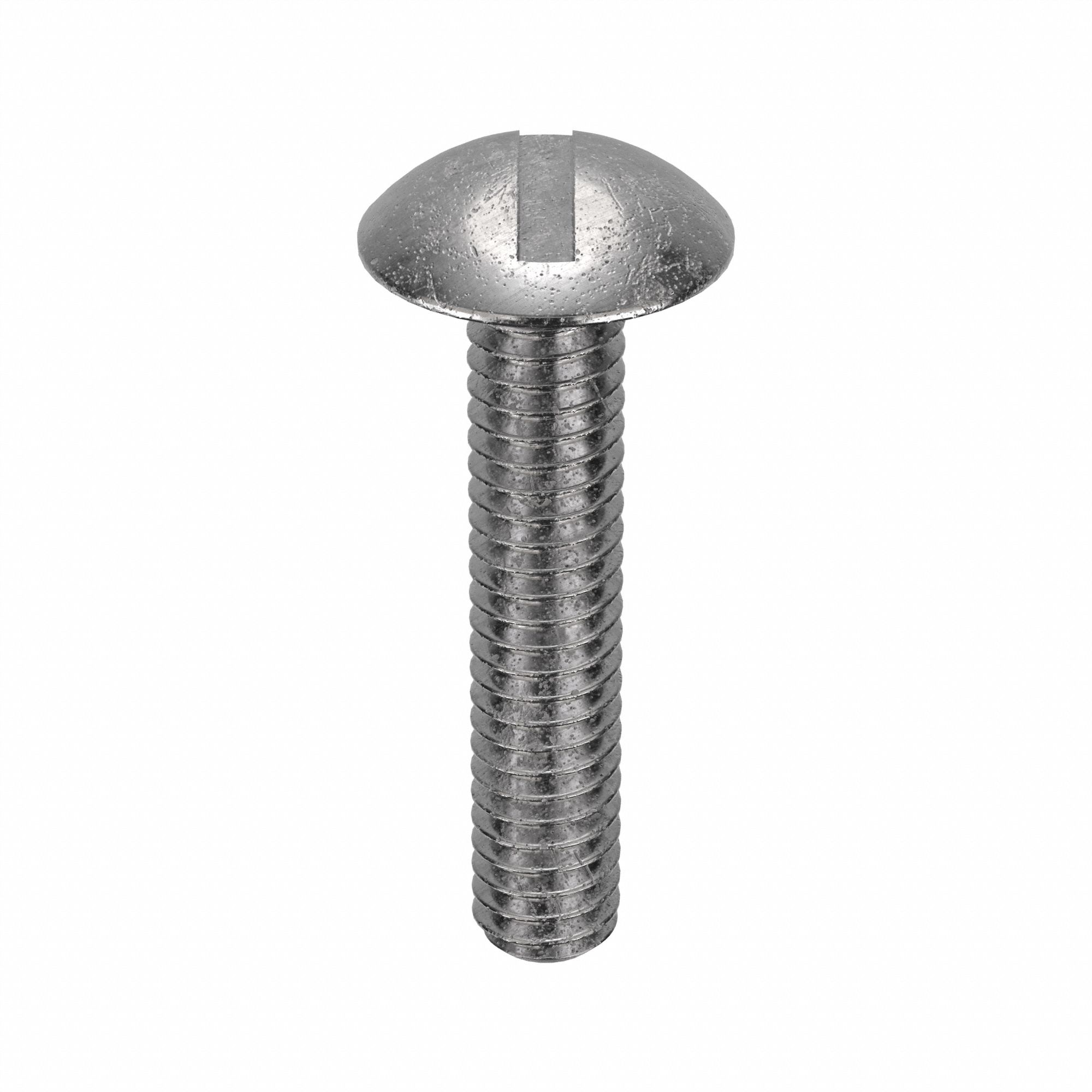 Machine Screw: #8-32 Thread Size, 3/4 in Lg, 18-8, Stainless Steel, Plain, Truss, Slotted, 100 PK