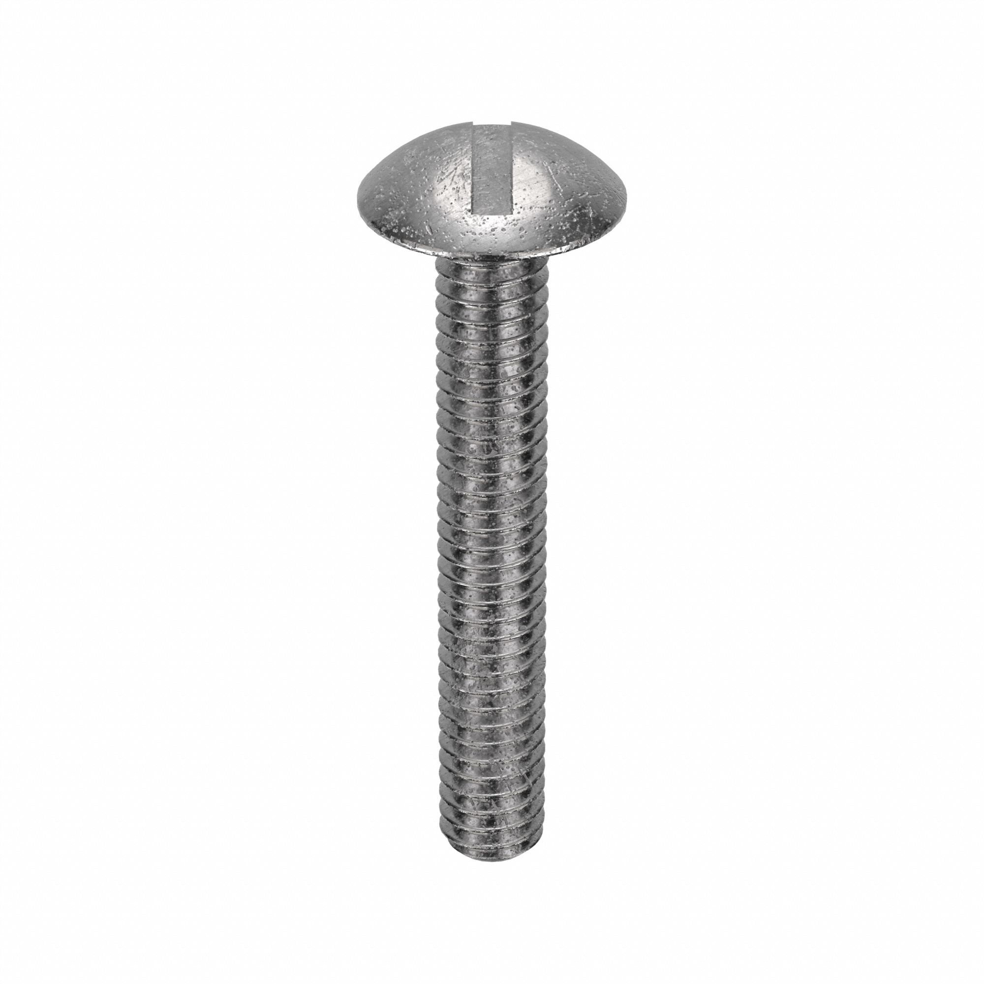 Machine Screw: #8-32 Thread Size, 1 in Lg, 18-8, Stainless Steel, Plain, Truss, Slotted, 100 PK