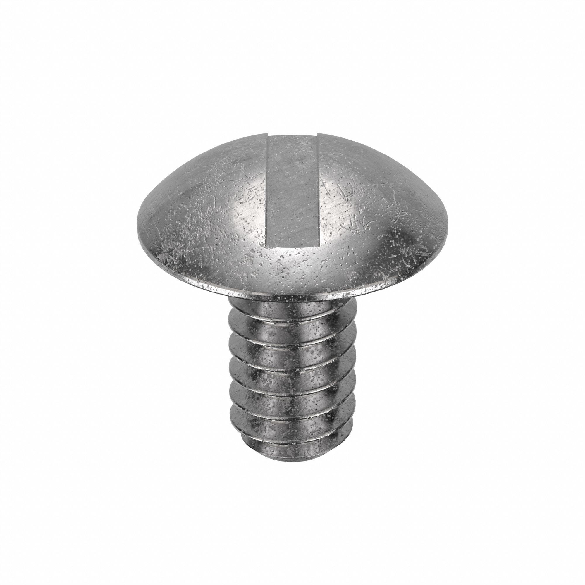 Machine Screw: #10-24 Thread Size, 1/4 in Lg, 18-8, Stainless Steel, Plain, Truss, Slotted, 100 PK