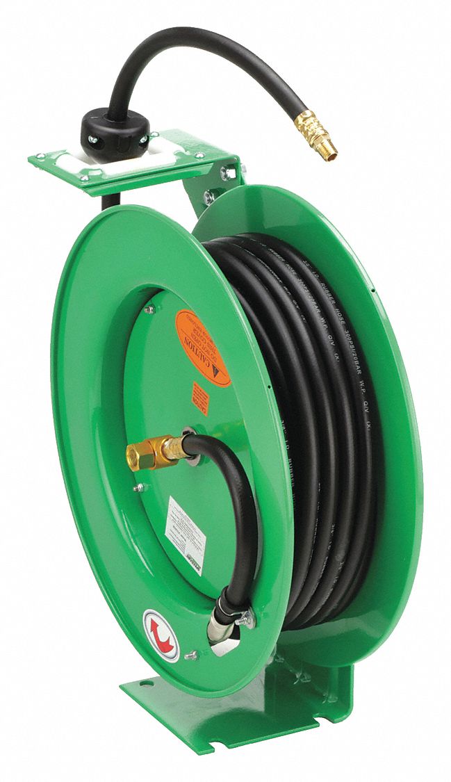 Speedaire 437J28, 1/2 Inch, 35 ft. Spring Return Hose Reel, 300 Psi Max.  Pressure