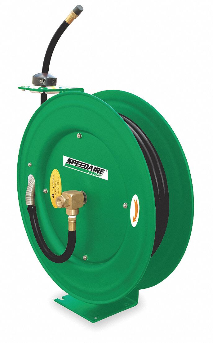 Reelcraft Spring Retractable Hose Reel 1/2 x 100ft, 500 psi, Stainless  Steel for Air & Water service - hose not included