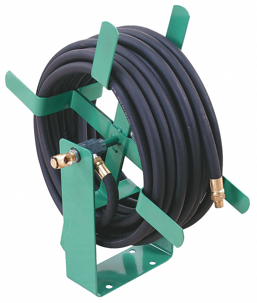 SPEEDAIRE Hand Crank Hose Reel, Air; Garden; PreRinse; Washdown; Water