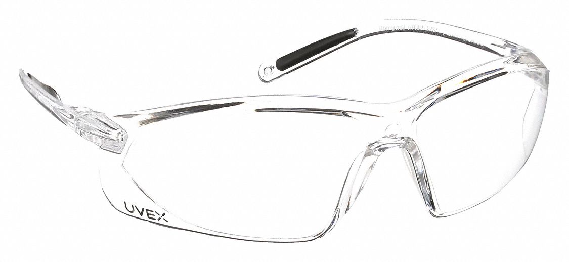 SAFETY GLASSES, HALF-FRAME, WRAPAROUND, PC, ANTI-FOG, CLEAR, CSA Z94.3, M, UNISEX