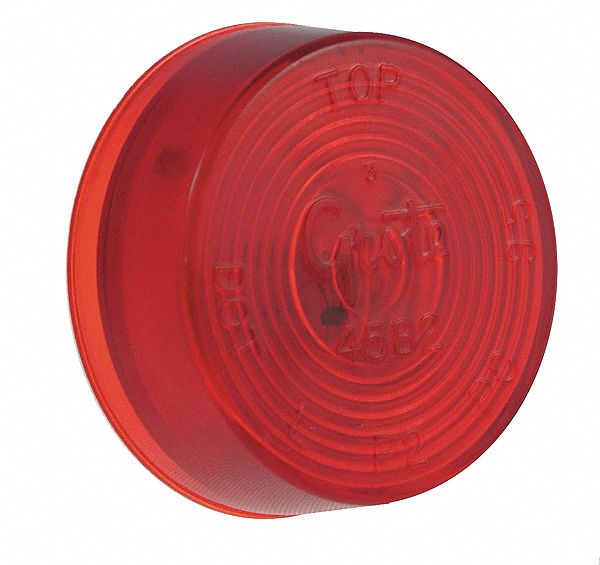 CLEARANCE MARKER LAMP, INCANDESCENT, ROUND, RED, BRACKET/GROMMET