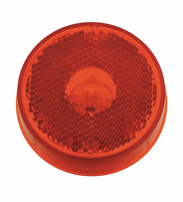 CLEARANCE MARKER LAMP, INCANDESCENT, ROUND, RED, BRACKET/GROMMET, PERMANENT