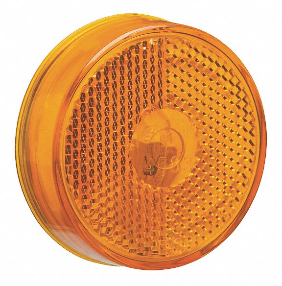 CLEARANCE MARKER LAMP, INCANDESCENT, ROUND, AMBER, BRACKET/GROMMET, PERMANENT