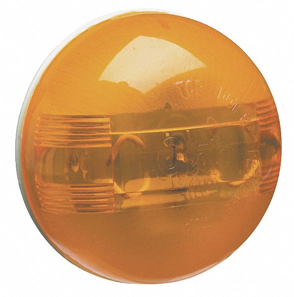 GROTE Yellow Clearance Marker Lamp, P2, P3, PC, Permanent, Round