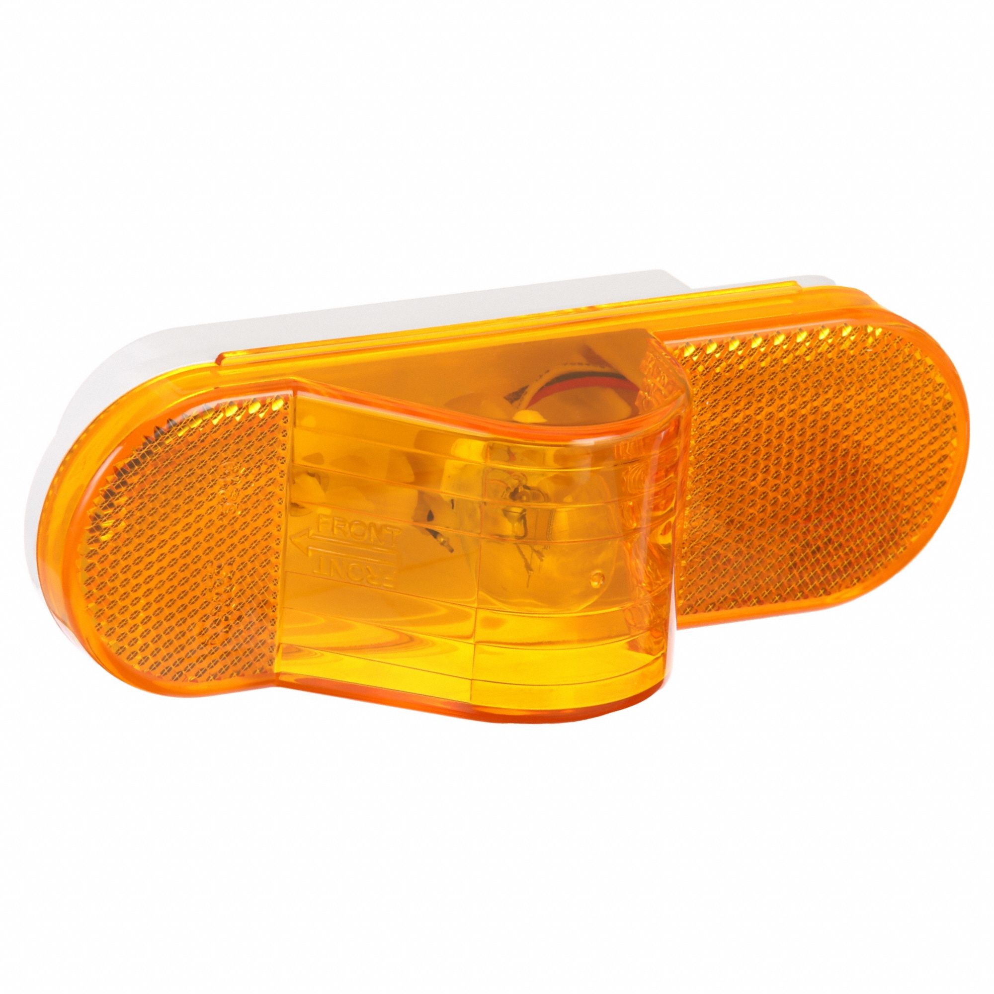 SIDE TURN MARKER LAMP, INCANDESCENT, TURN SIGNAL LIGHT, AMBER, OVAL, 2¼ IN OVERALL H