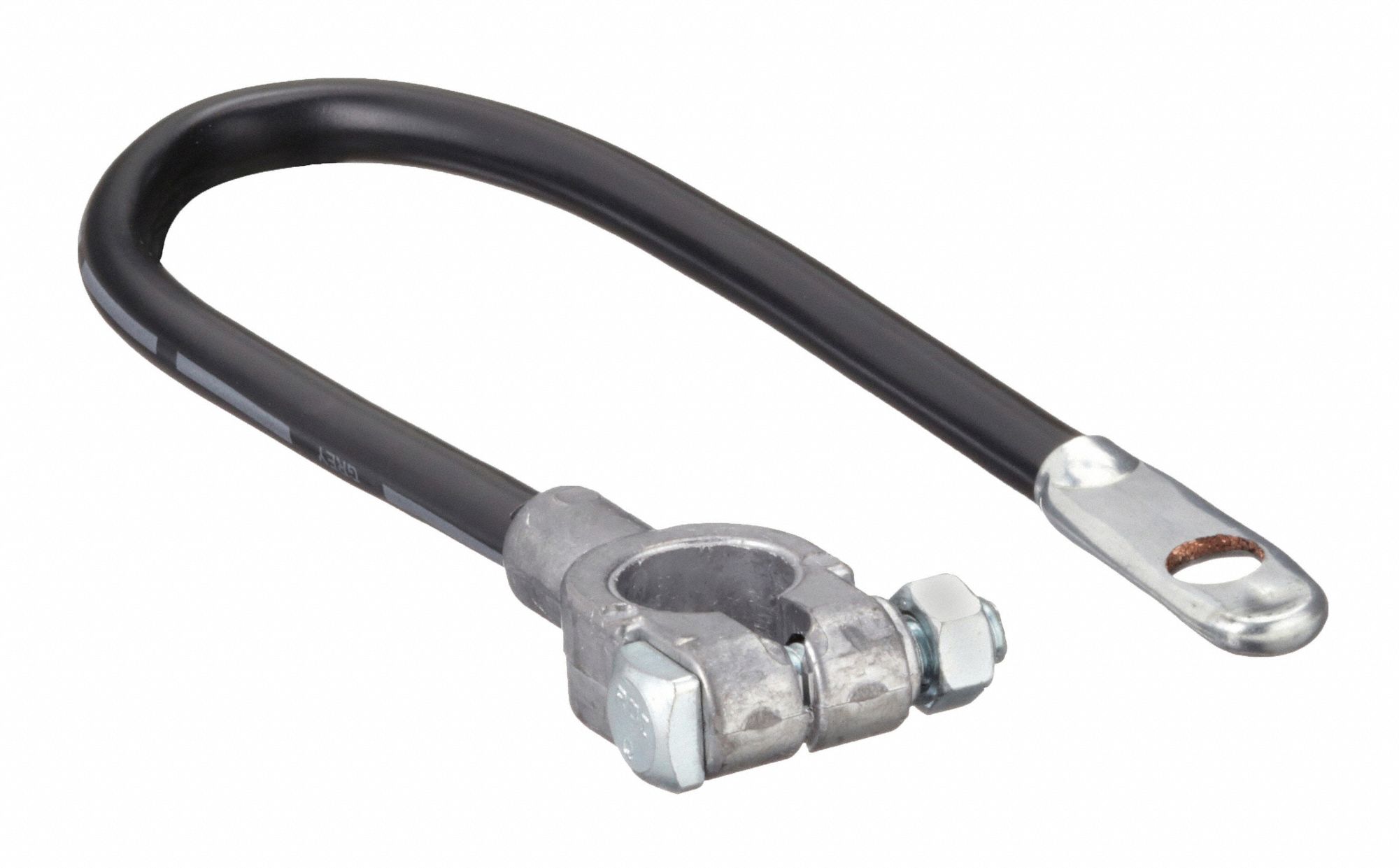 Battery Cable: Top Post Cable, 4 ga Wire Size, 14 in Overall Lg, Black, 60VDC, Bolt