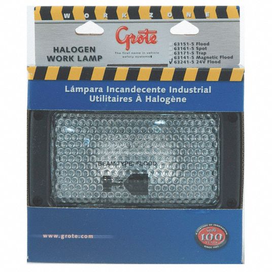 GROTE, Rectangular, Flood, Vehicle Work Light - 2CWR4|63241-5 - Grainger