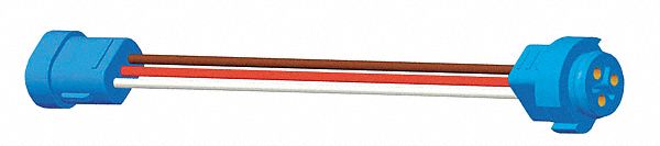 ADAPTER PLUG, FEMALE PL-3 CONNECTOR/STRAIGHT MALE PIN, 3 WIRES, 5 IN WIRE L, 2 CONNECTORS