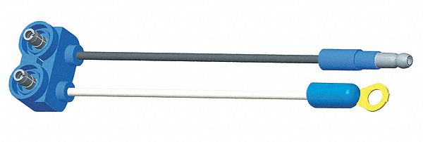 PIGTAIL, PL-10 CONNECTOR/RING TERMINAL/SLIM-LINE 0.180 IN MALE BULLET, 2 WIRES, 5 IN WIRE L