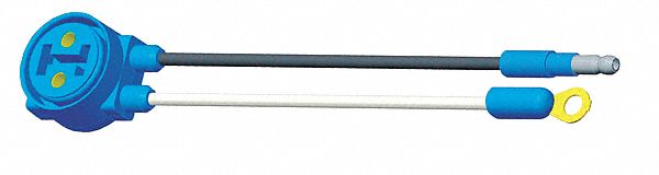 PIGTAIL, DOUBLE-SEAL TURTLEBACK II/SLIM-LINE 0.18 IN MALE BULLET/RING TERMINAL, 2 WIRES