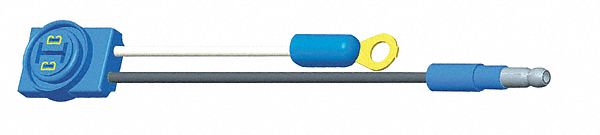 PIGTAIL, SLIM-LINE 0.18 IN MALE BULLET/RING TERMINAL/THIN-LINE, 2 WIRES, 4½ IN WIRE L