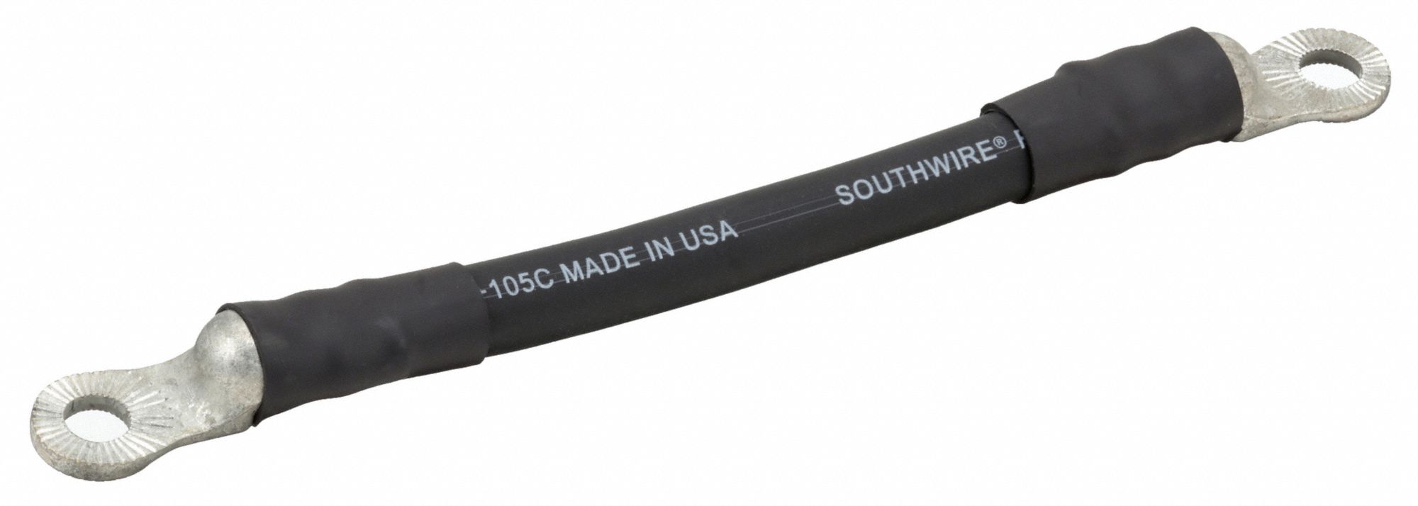 Stud Battery Harness: Stud to Stud, 2/0 ga Wire Size, 8.5 in Overall Lg, Black, 60VDC, Bolt