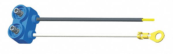 PIGTAIL, BLUNT CUT/RING TERMINAL/PL-10 CONNECTOR, 2 WIRES, 6 IN WIRE L, 2 CONNECTORS