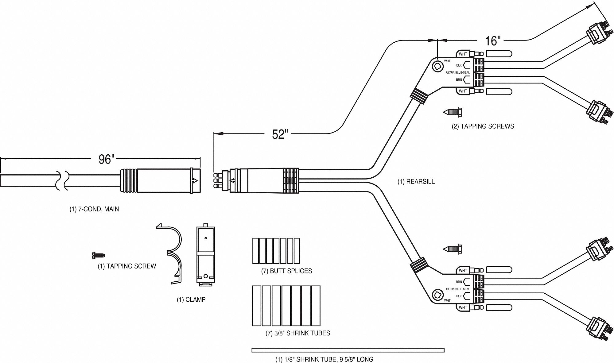 REAR SILL HARNESS REPAIR KIT