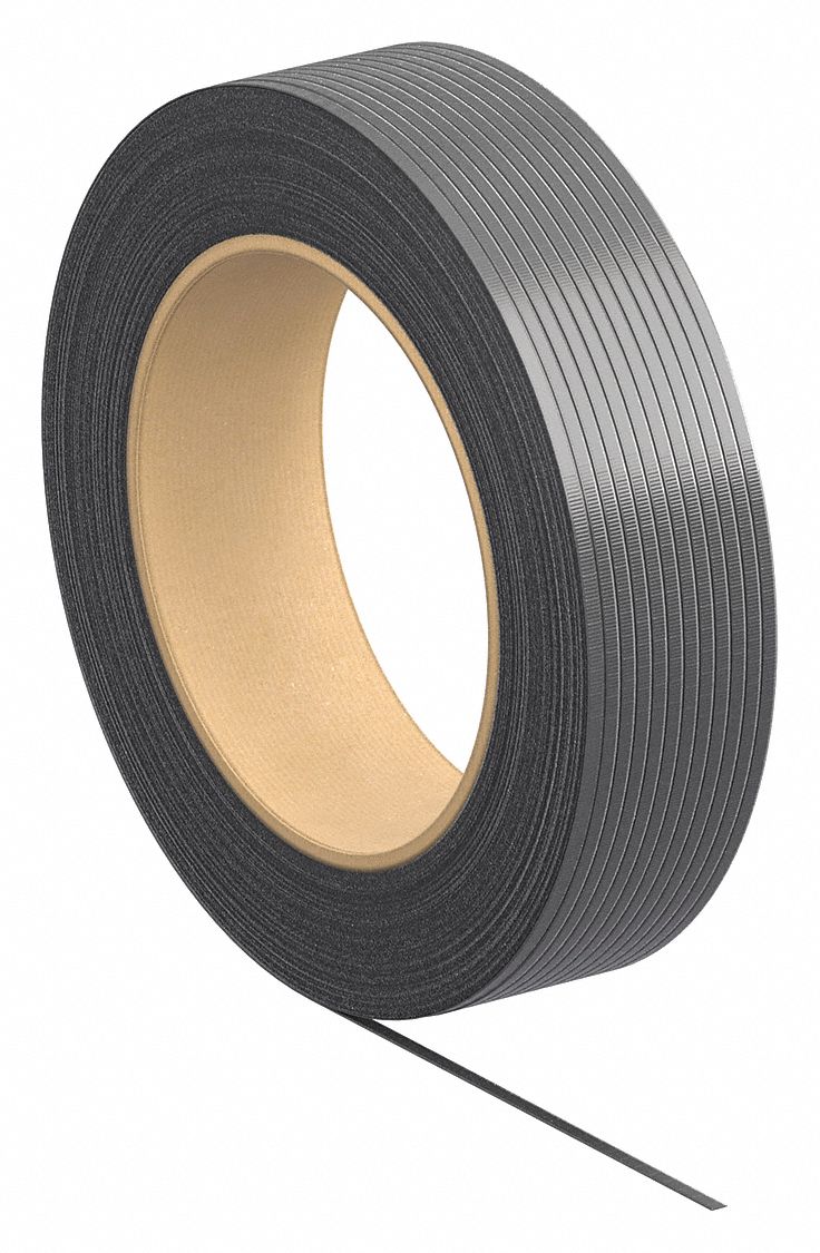 PLASTIC STRAPPING, ½ IN STRAPPING W, 0.037 IN THICK, 750 LB BREAK STRENGTH, 5,575 FT OVERALL L