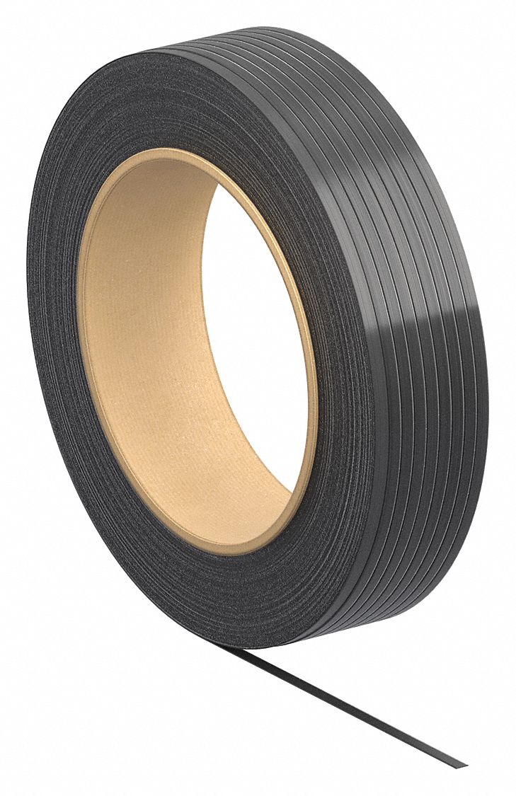 PLASTIC STRAPPING, ⅝ IN STRAPPING W, 0.03 IN THICK, 1,100 POUND BREAK STRENGTH