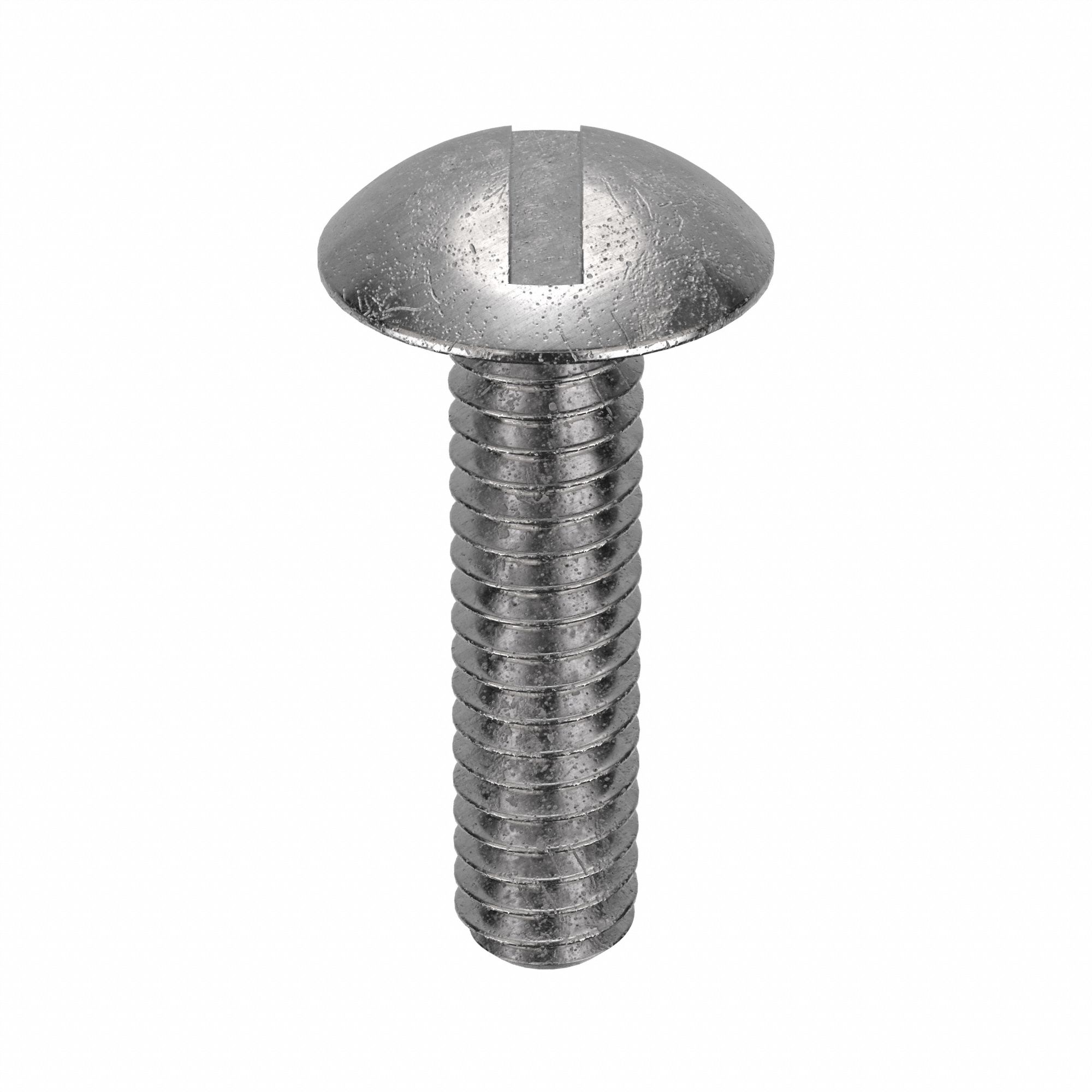 Machine Screw: 1/4"-20 Thread Size, 7/8 in Lg, 18-8, Stainless Steel, Plain, Truss, Slotted, 50 PK