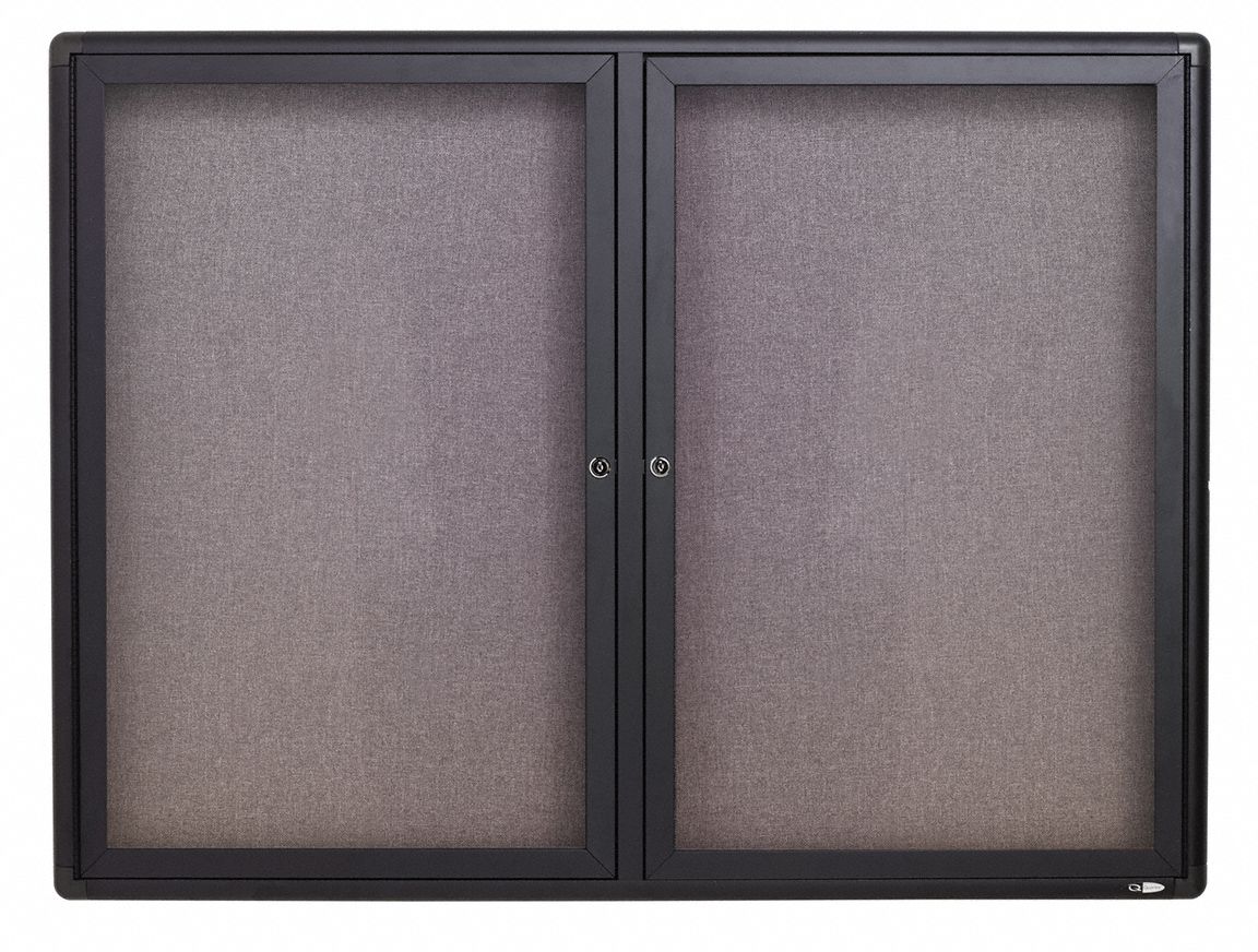 QUARTET Enclosed Bulletin Board Fabric, 48 in Wd, 36 in Ht, (2) Keys