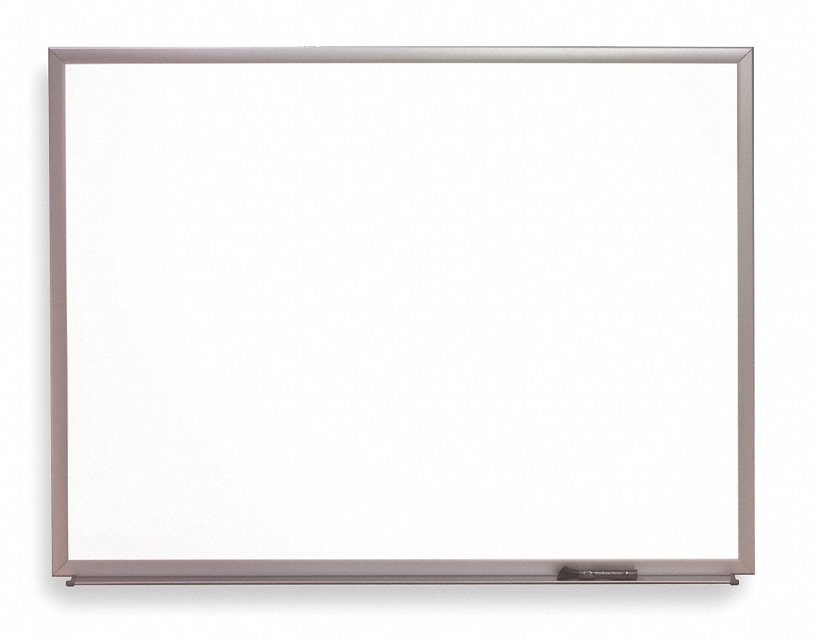 Gloss Dry Erase Board, 48 inH x 72 inW, White Grainger