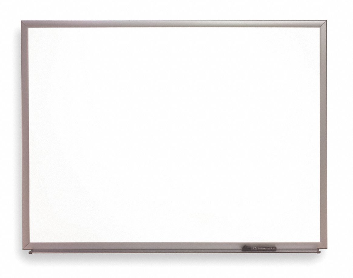 Gloss Dry Erase Board, 36 inH x 48 inW, White Grainger