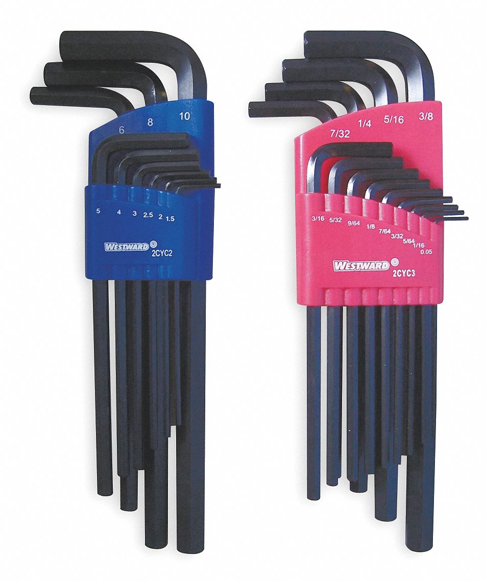 participar loseta compañero WESTWARD, L, Metric and SAE, Hex Key Set - 2CYC4|2CYC4 - Grainger