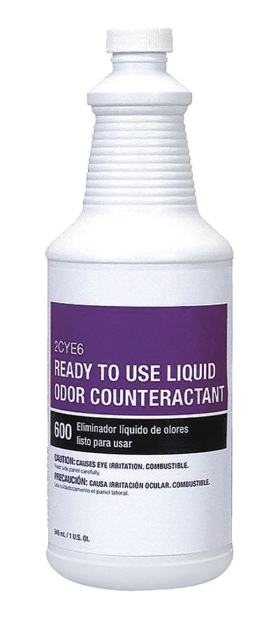 Deodorizer: Bottle, 1 qt Container Size, Liquid, Ready to Use, Fresh