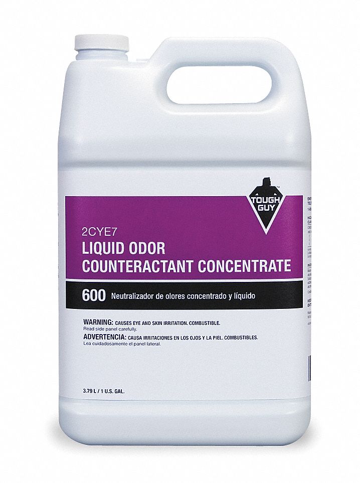 TOUGH GUY Odor Eliminators, Jug, 1 gal, Liquid, Floral 2CYE72CYE7 Grainger