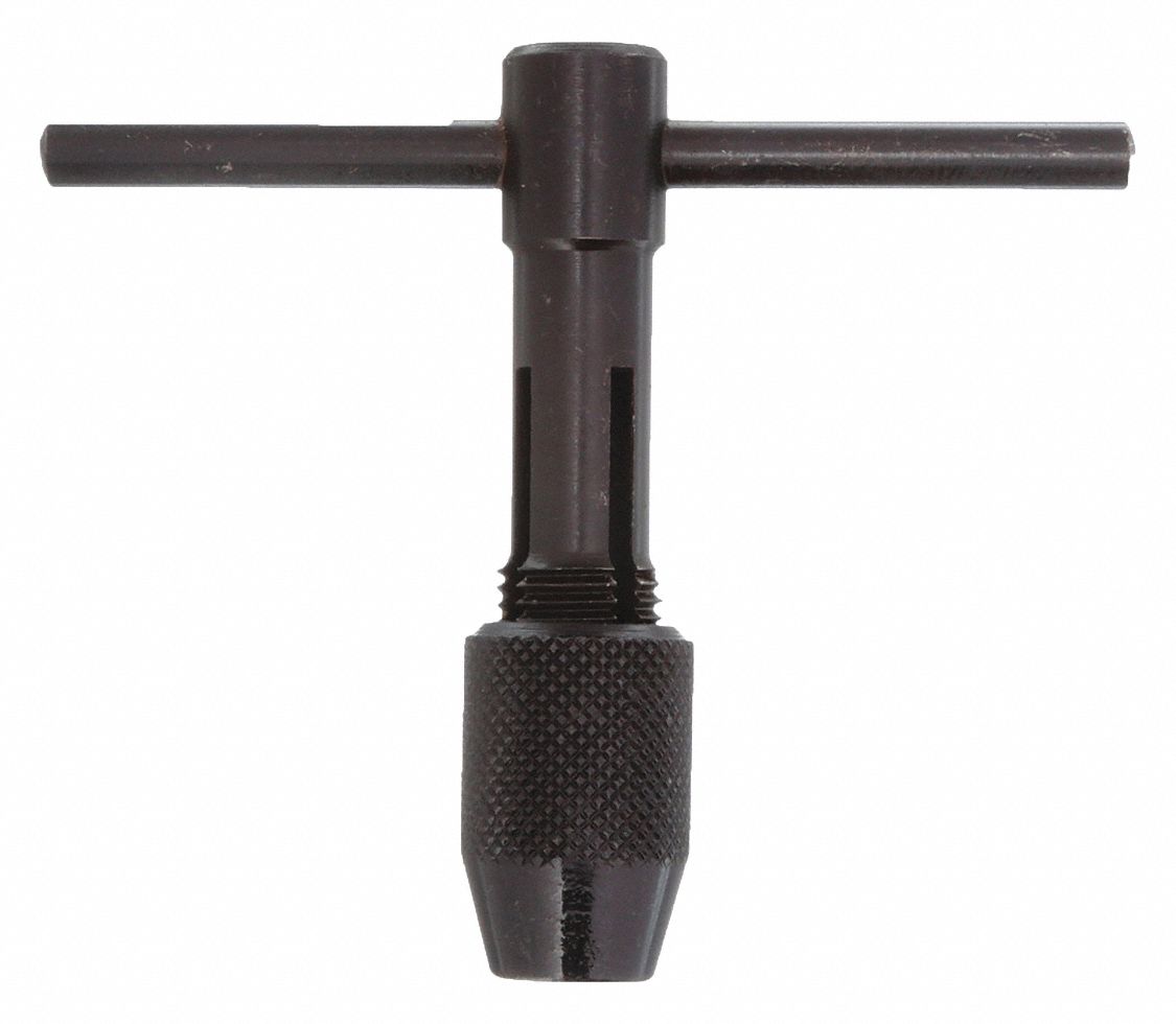 CLÉ DE TARAUDAGE, ROND GÉN, OUTIL À MAIN, TARAUD 1/16 PO MIN, TARAUD 1/4 PO MAX, ACIER DOUX